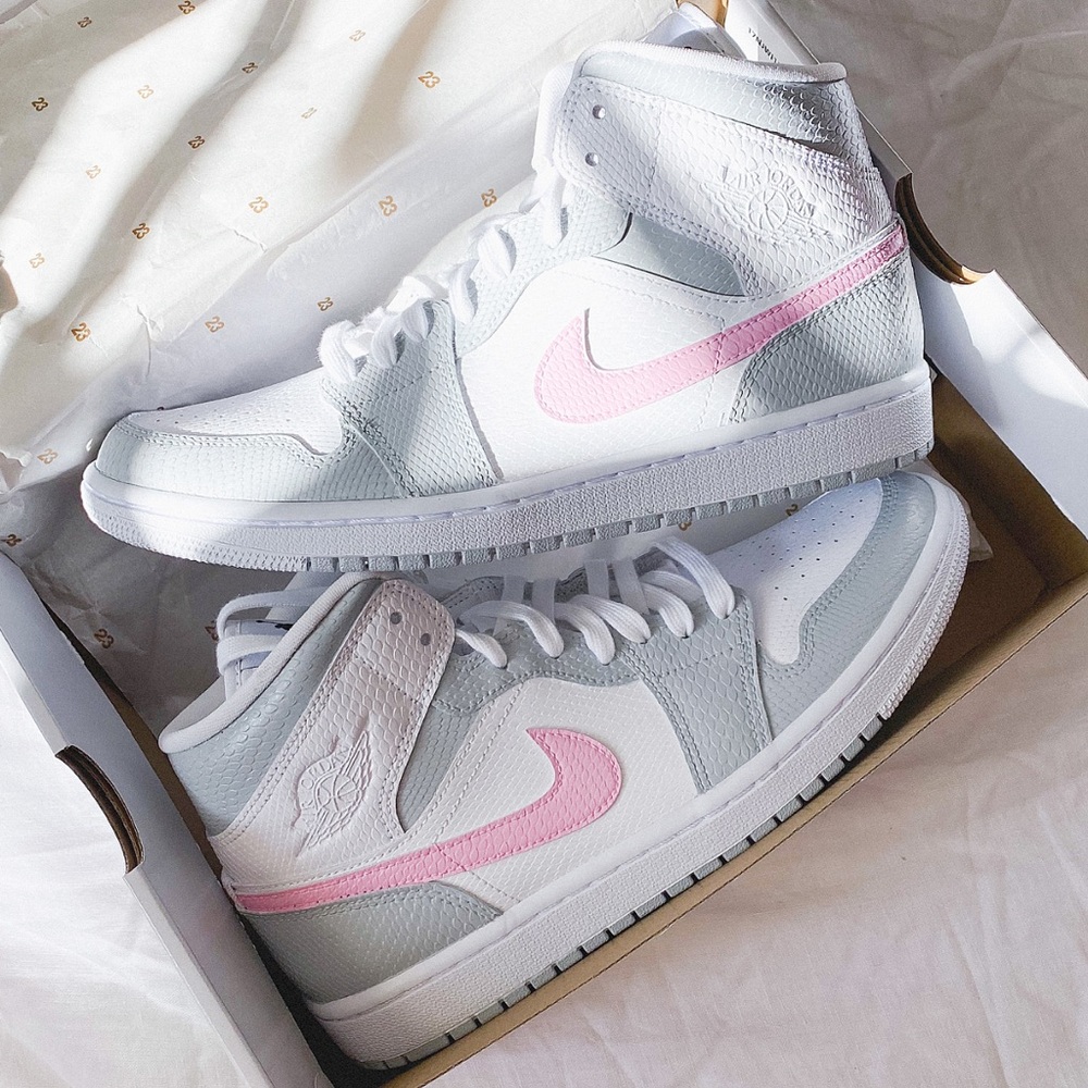 Nike custom air jordan 1 mid sneakers